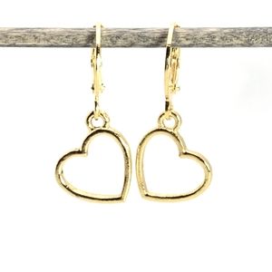 Dainty Golden Heart Earrings